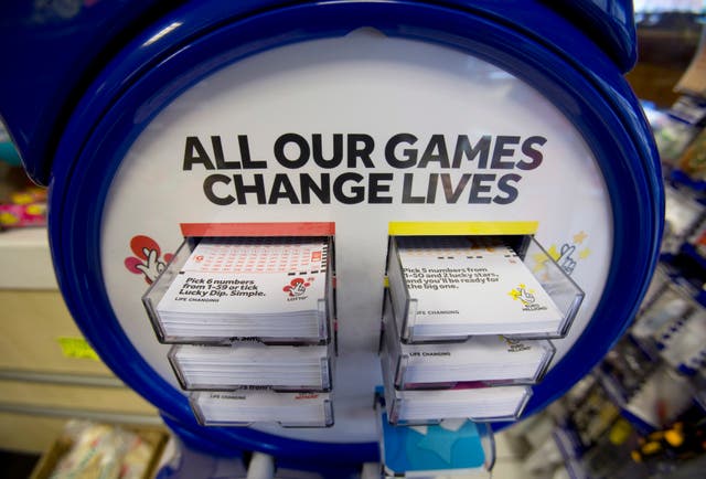 A National Lottery kiosk