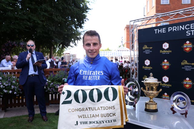 William Buick is fresh from riding his 2,000th winner 