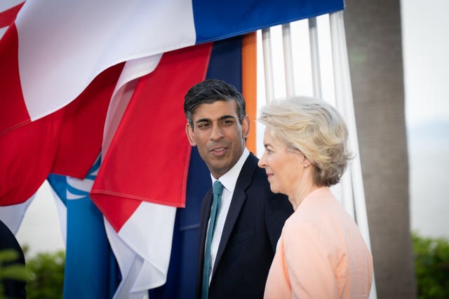Rishi Sunak and Ursula von der Leyen