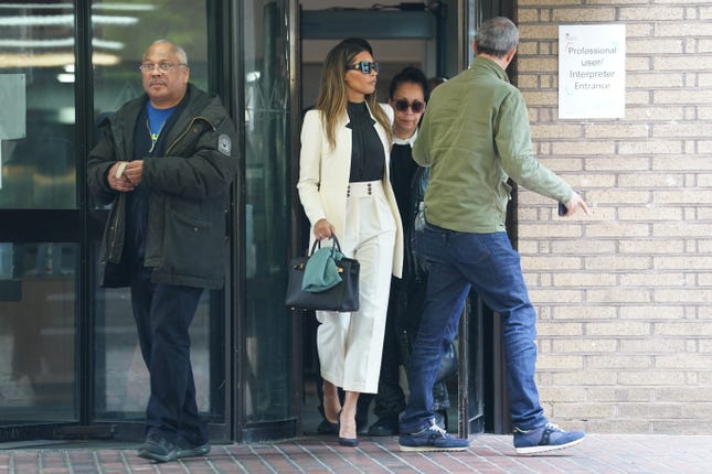 Boris Becker’s partner Lilian de Carvalho Monteiro leaving Southwark Crown Court, in London, after he was jailed