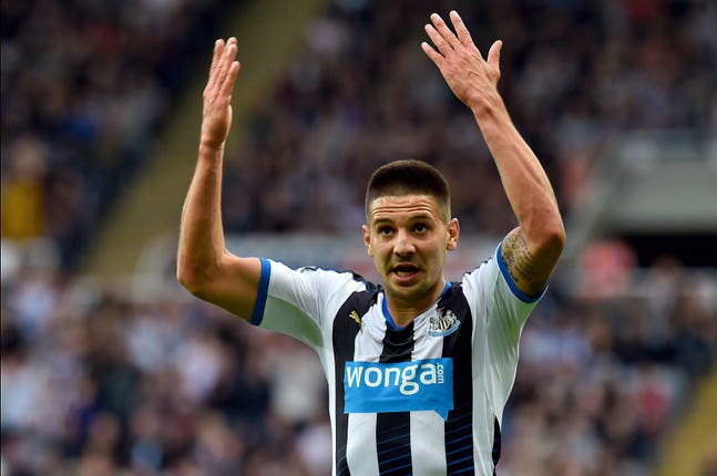 Aleksandr Mitrovic in action for Newcastle