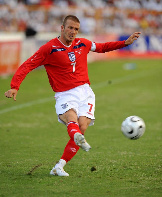 England’s David Beckham missed the 2010 World Cup finals through injury