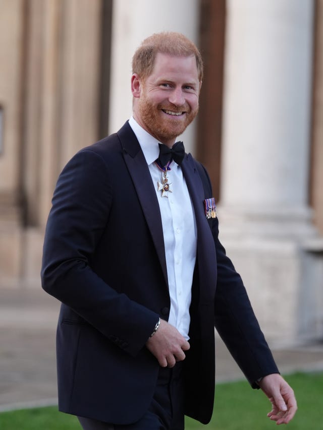 The Duke of Sussex, in black tie, arriving at the inaugural Invictus Spirit Awards