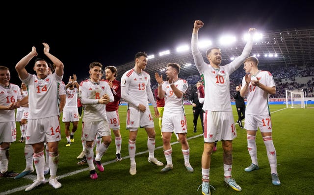 Wales celebrate