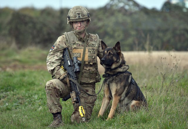 Private Beth Johnson during the Land Combat demonstration on Salisbury Plain