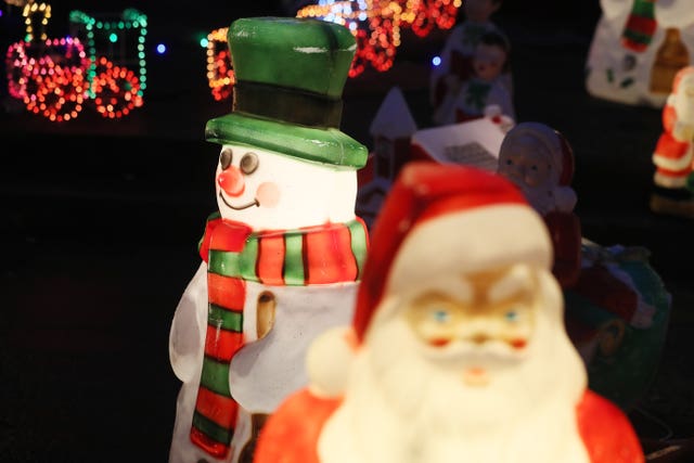 Decorations in the front garden at Ms Whelan's Donaghmede house