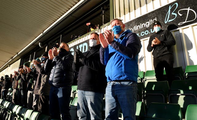 Plymouth are among only 10 clubs in the top four leagues to be allowed in fans