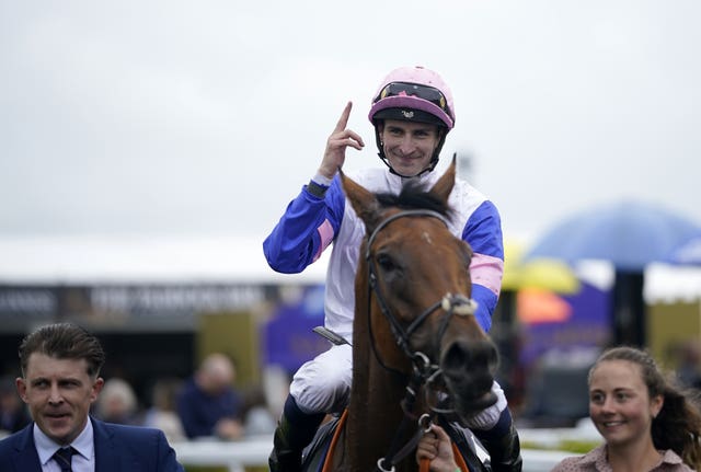 You Got To Me ridden by Hector Crouch after winning the Juddmonte Irish Oaks