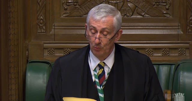 Commons Speaker Sir Lindsay Hoyle