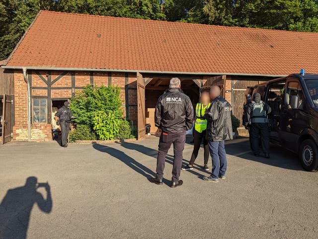 A search being carried out at a location in the German city of Osnabruck
