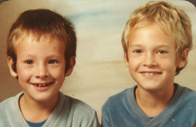 Sean Benton (right) with his twin Tony (Liberty/PA)