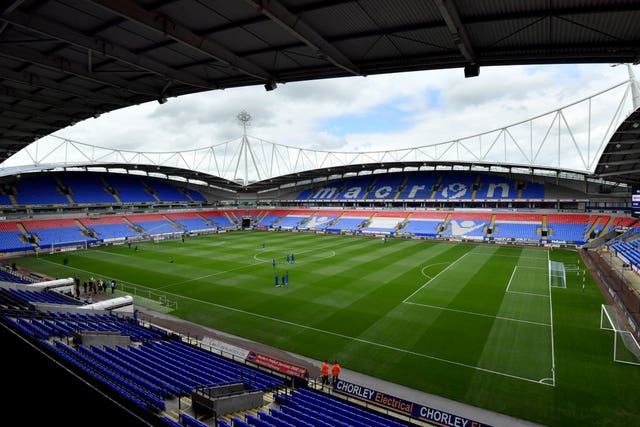The University of Bolton Stadium will be empty for two matches