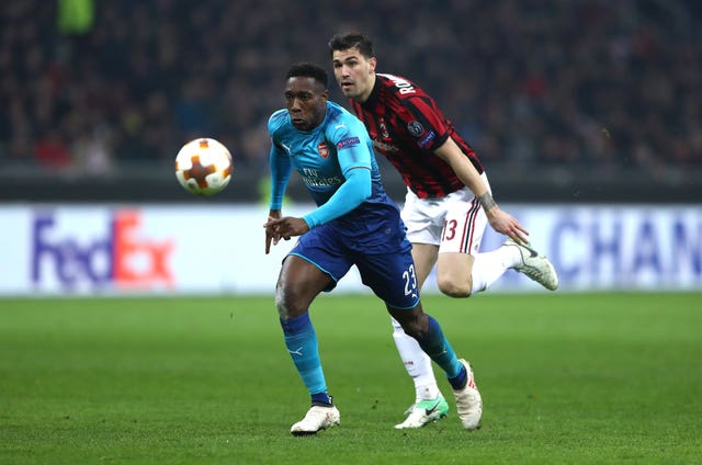 Danny Welbeck has been the only senior striker available to Arsenal since the Europa League returned