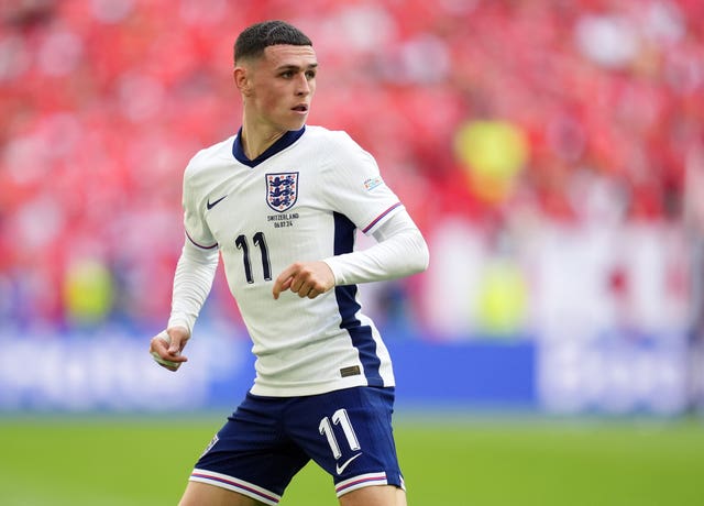 Foden features in the game against Switzerland