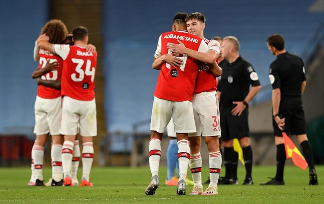 Kieran Tierney (right) was key for Arsenal