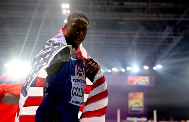 Christian Coleman won gold in the Men's 60m at the 2018 IAAF Indoor World Championships in Birmingham