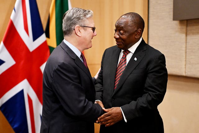 Sir Keir Starmer meets South Africa’s President Cyril Ramaphosa ahead of the G20 summit
