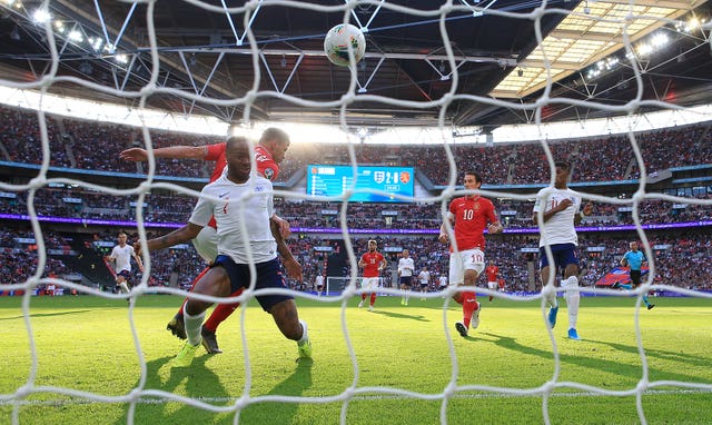 Raheem Sterling (left) was also on the scoresheet in the win