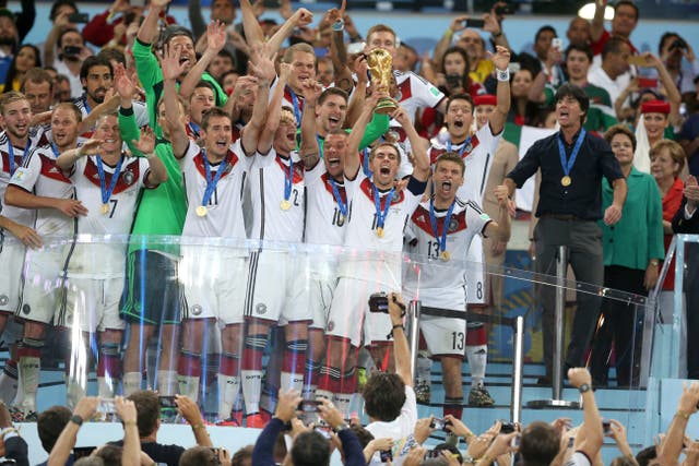 Joachim Low, right, led Germany to victory at the 2014 World Cup in Brazil