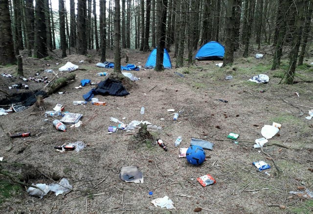 Abandoned campsite