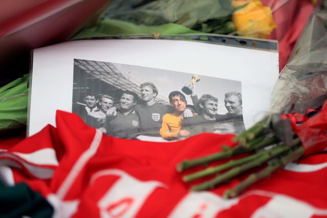 One of the many tributes to Gordon Banks