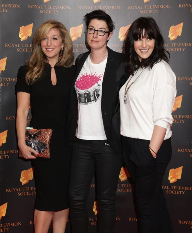 Richardson with parnter Perkins and actress Tracy-Ann Oberman at the RTS Awards (Yui Mok/PA)