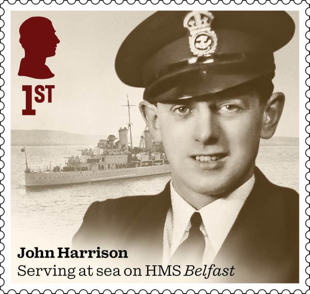 John Harrison on one of 10 stamps that honour men and women who made extraordinary contributions during the Second World War to mark the 80th anniversary of VE Day