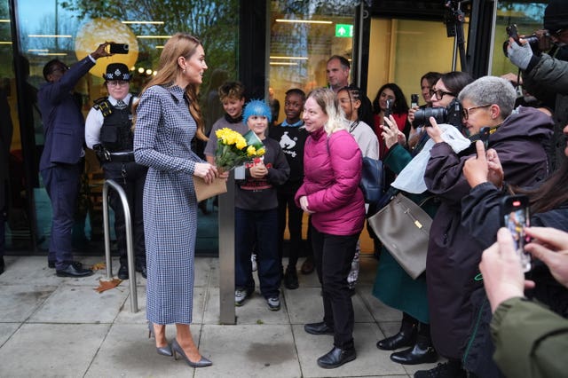 Kate meeting members of the public