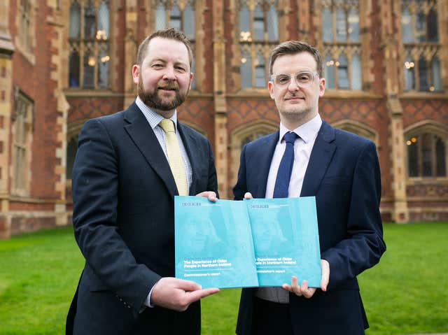 Commissioner for Older People for Northern Ireland, Eddie Lynch (left), with Dr Kevin J Brown, Lecturer in Criminal Law and Criminal Justice at Queen's University Belfast