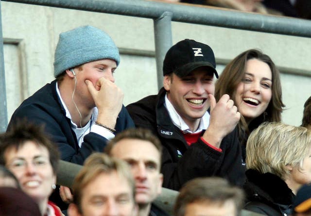 William and Kate at rugby