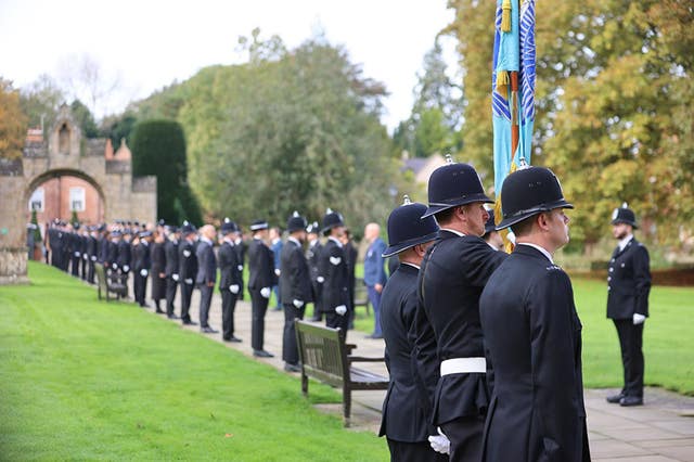 Police officer hit by train