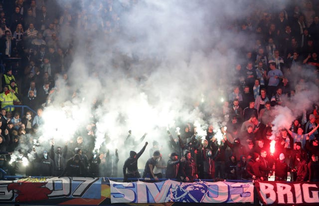 Malmo's passionate travelling fans drowned out the home support