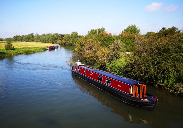 A narrowboat on the Thames