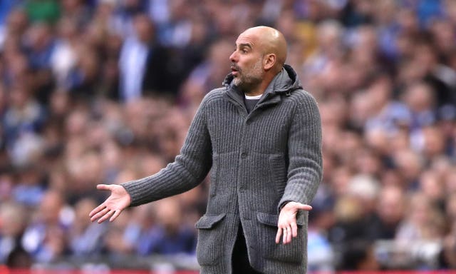 Manchester City boss Guardiola has played down quadruple talk