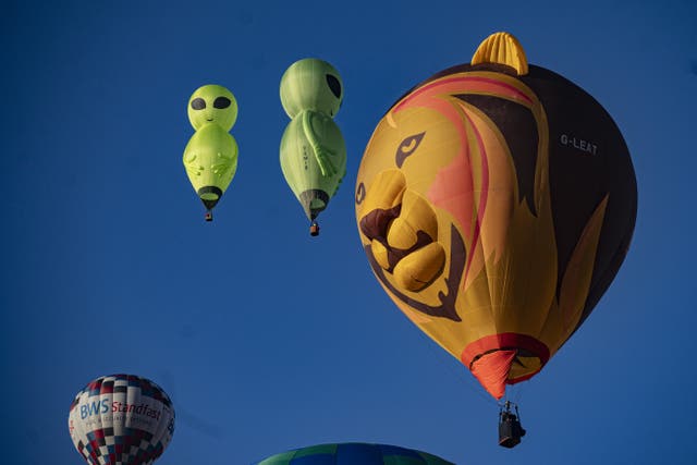 Hot air balloons in the sky