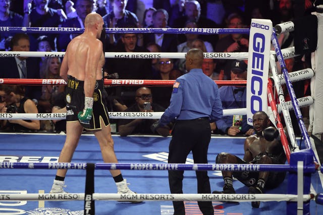 Tyson Fury, left, defeated Deontay Wilder in February (Bradley Collyer/PA)