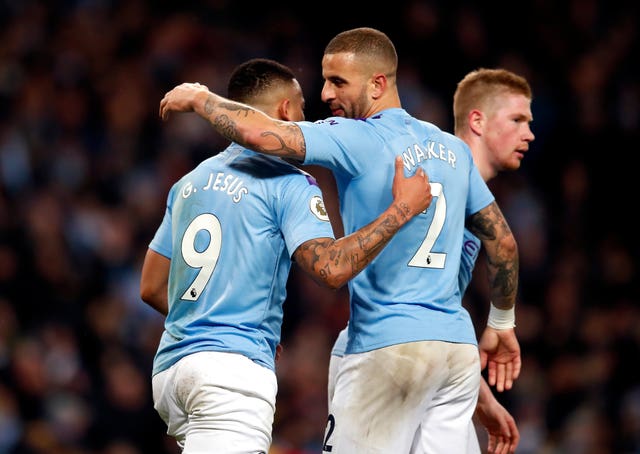 Gabriel Jesus (left) and Kyle Walker missed out of contracting coronavirus