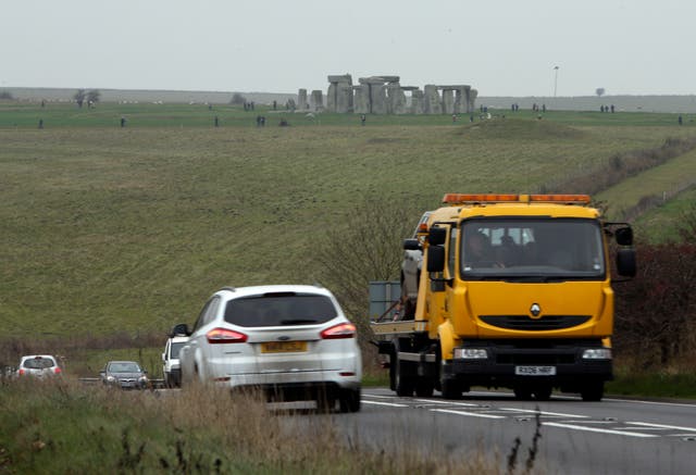 The A303 runs past Stonehenge (Steve Parsons/PA)