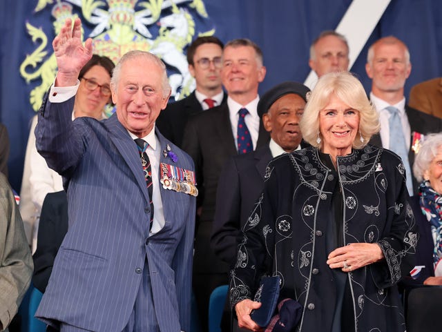 Charles and Camilla in royal box