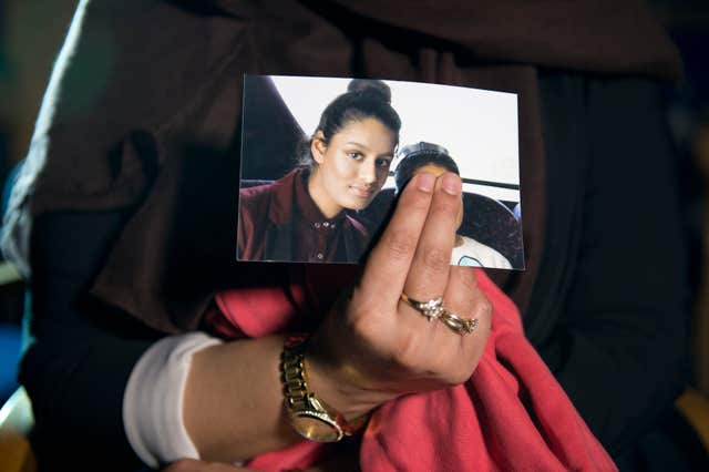 Renu, eldest sister of Shamima Begum holds her sister’s photo