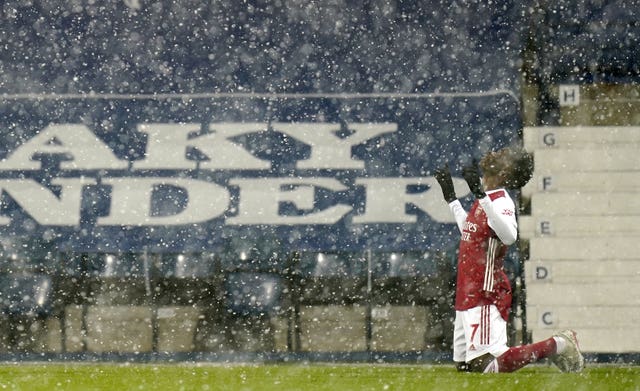 Bukayo Saka was on the scoresheet at the Hawthorns