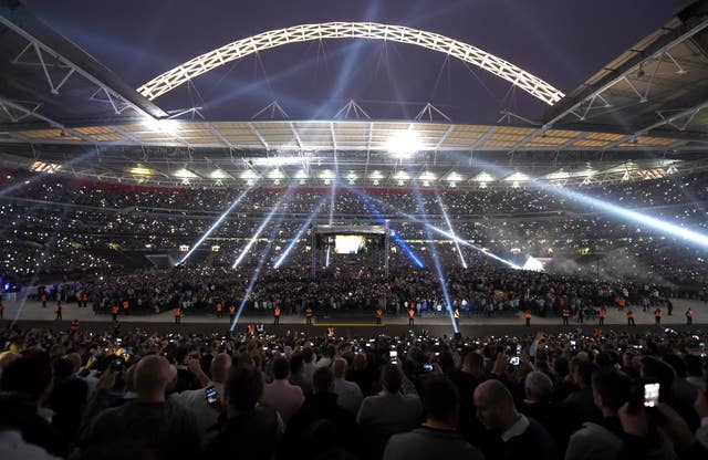 Tens of thousands of fans packed Wembley