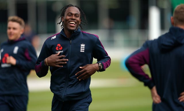 Jofra Archer enjoying a nets session at Lord's