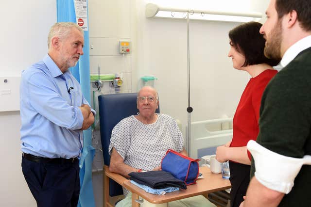 Jeremy Corbyn visit to Milton Keynes University Hospital