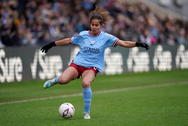 Manchester City’s Mary Fowler stepped up for Australia during the World Cup (Nick Potts/PA)