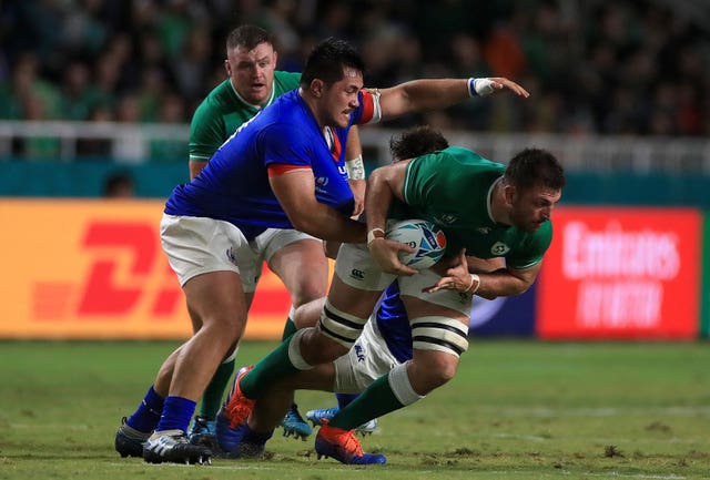 South Africa's Jean Kleyn, with ball, played for Ireland at the last World Cup