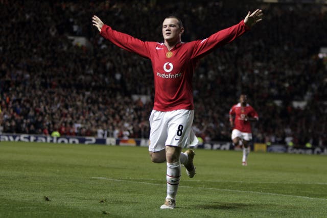 Wayne Rooney scored a memorable hat-trick on his first Champions League appearance (Phil Noble/PA).