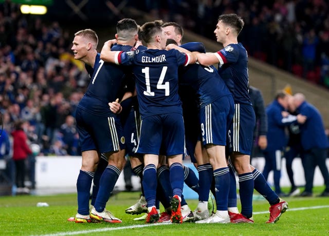 Scott McTominay (left) was the match-winner for Scotland