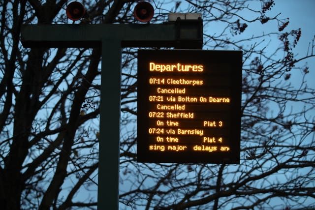Cancelled trains