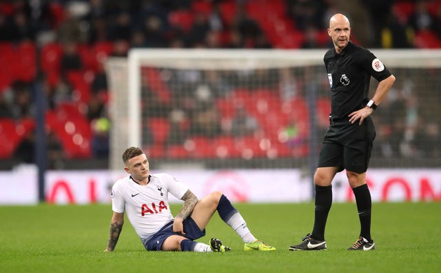 Trippier limped off in the 87th minute against Southampton